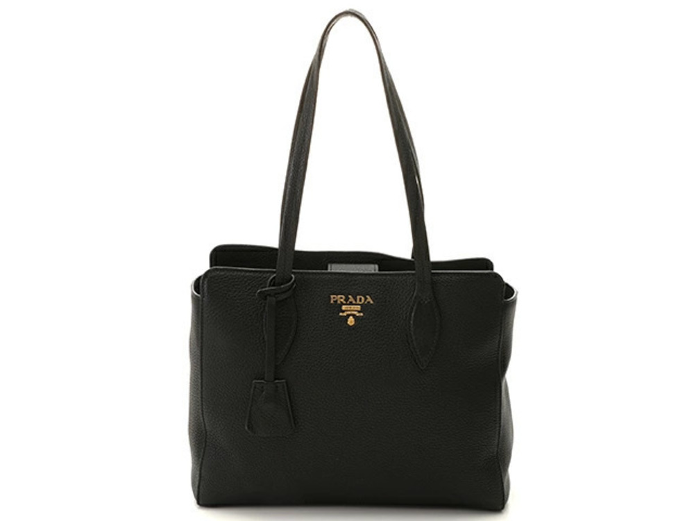 Prada Tote Tessuto Saffiano Bag Calfskin Black